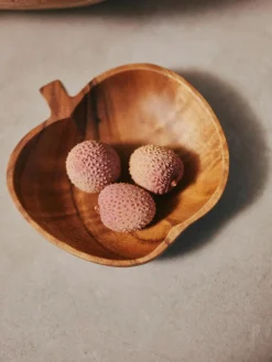 Handgemaakte schalen Fruit van acaciahout, 2 stuks