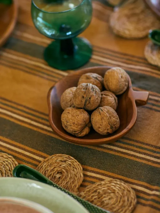 Handgemaakte schalen Fruit van acaciahout, 2 stuks