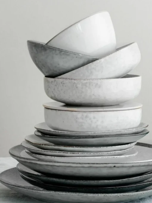 Handgemaakte schalen Nordic Sand, Ø 17 cm, 4 stuks