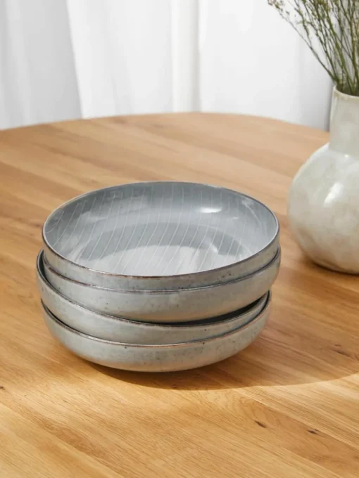 Handgemaakte schalen Nordic Sea, Ø 22 cm, 4 stuks