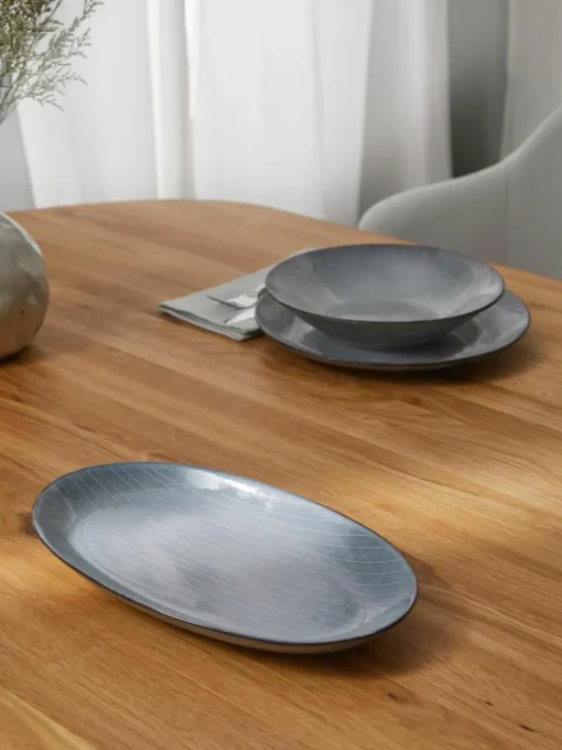 Handgemaakte serveerplateau Nordic Sea, L 30 cm