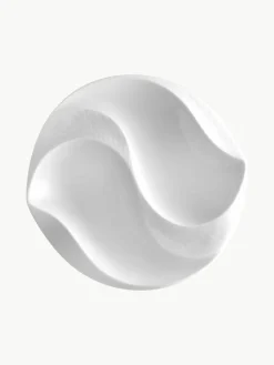 Handgemaakte serveerschaal Wellenspiel Relief van porselein
