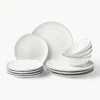 Handgemaakte serviesset Nordic Sand, 4 personen (12-delig)