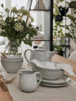 Handgemaakte serviesset Nordic Sand, 4 personen (12-delig)