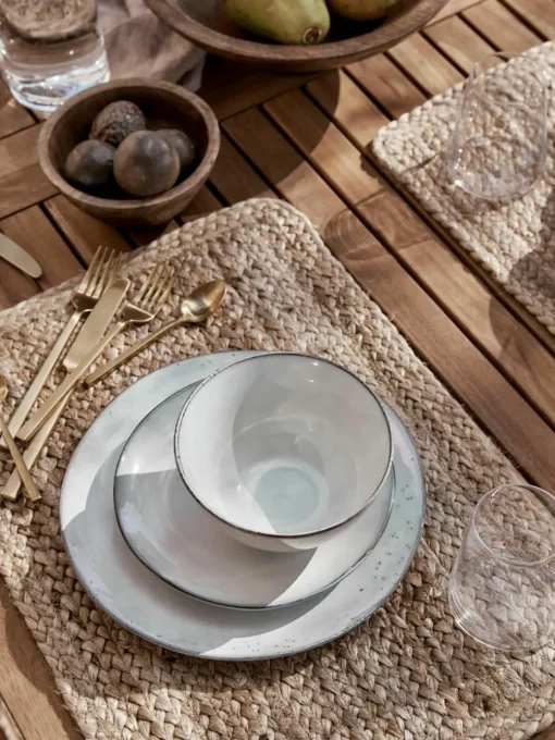 Handgemaakte serviesset Nordic Sand, 4 personen (12-delig)