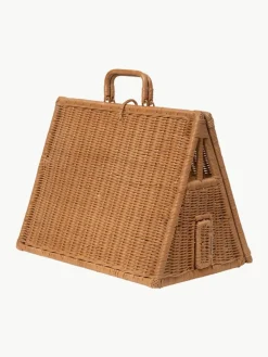 Handgemaakte speelhuis A-house van rotan