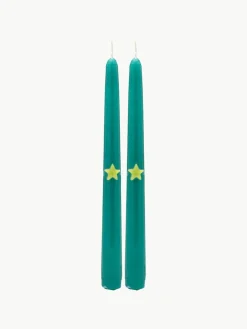 Handgemaakte steekkaarsen Christmas Star, 2 stuks
