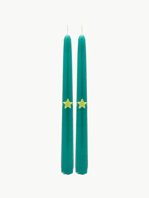 Handgemaakte steekkaarsen Christmas Star, 2 stuks