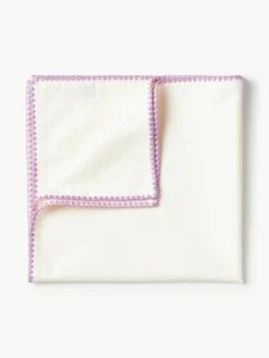 Handgemaakte stoffen servetten Zigzag, set van 4