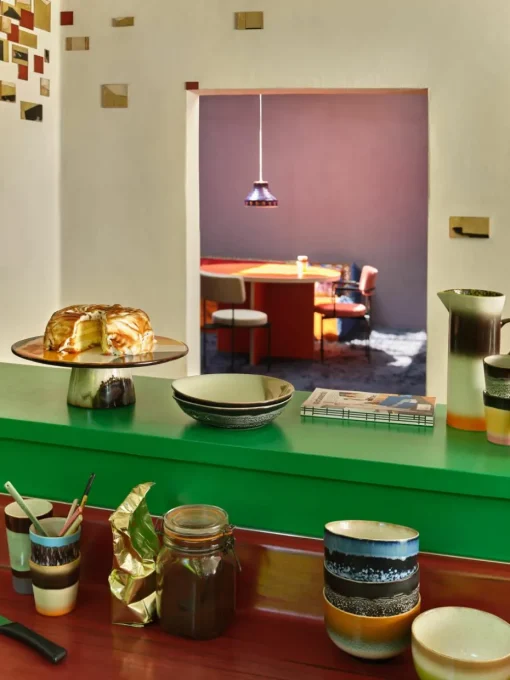 Handgemaakte taartplateau 70's