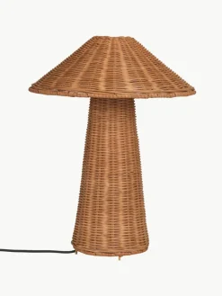 Handgemaakte tafellamp Dou van rotan