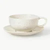 Handgemaakte theekopje Nordic Vanilla met schoteltje