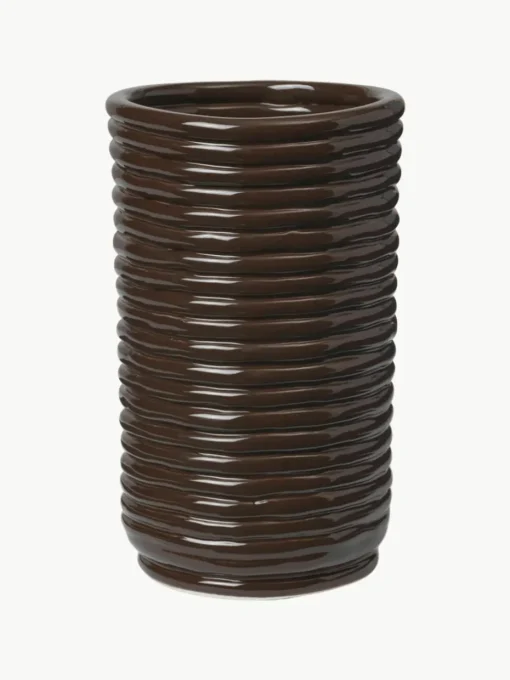 Handgemaakte vaas Corduroy, H 21 cm