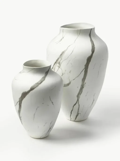 Handgemaakte vaas Latona, gemarmerd, H 30 cm