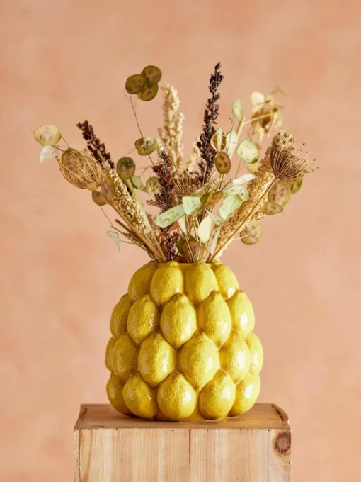 Handgemaakte vaas Limone, H 22 cm