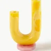 Handgemaakte vaas Mustique met marmerlook, H 20 cm