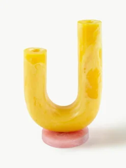 Handgemaakte vaas Mustique met marmerlook, H 20 cm