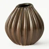 Handgemaakte vaas Wide met reactief glazuur, H 15 cm