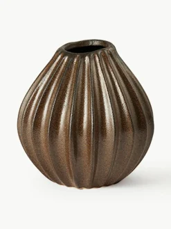 Handgemaakte vaas Wide met reactief glazuur, H 15 cm