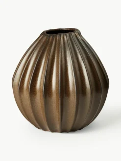 Handgemaakte vaas Wide met reactief glazuur, H 30 cm