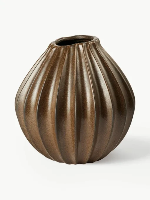Handgemaakte vaas Wide met reactief glazuur, H 25 cm