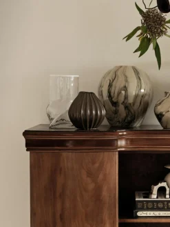 Handgemaakte vaas Wide met reactief glazuur, H 15 cm