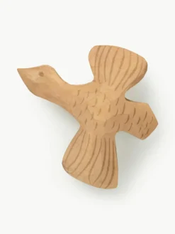 Handgemaakte wandhaak Billie Bird van espenhout
