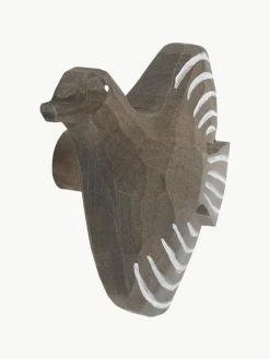 Handgemaakte wandhaak Lola Bird van espenhout
