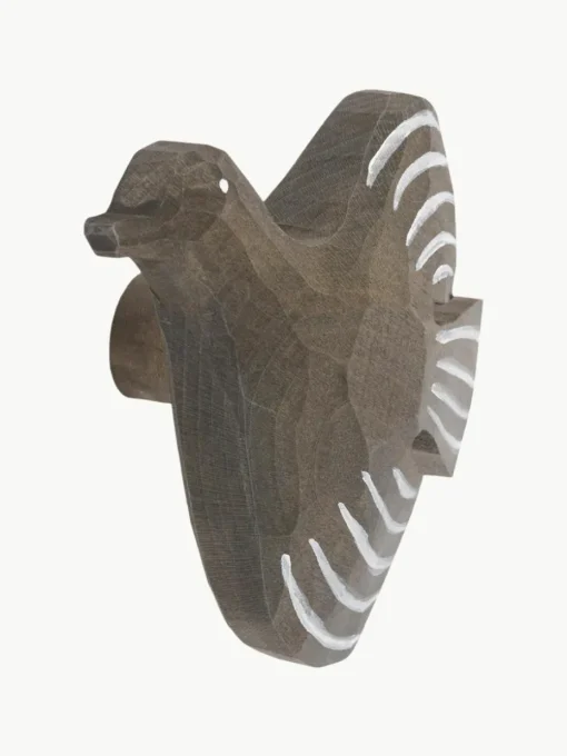 Handgemaakte wandhaak Lola Bird van espenhout