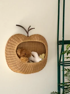 Handgemaakte wandrek Apple van rotan