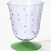 Handgemaakte waterglazen Dot van borosilicaatglas, 2 stuks
