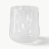Handgemaakte waterglazen Oakley met stippenpatroon, set van 4