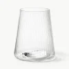 Handgemaakte waterglazen Cami met groefstructuur, 4 stuks