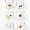Handgemaakte waterglazen Animal Farm, 6-delig
