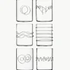 Handgemaakte waterglazen Deco' Clear, set van 6