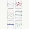 Handgemaakte waterglazen Deco' Arlecchino, set van 6