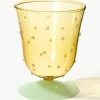 Handgemaakte waterglazen Dot van borosilicaatglas, 2 stuks