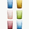 Handgemaakte waterglazen Confezione, set van 6