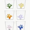 Handgemaakte waterglazen Coral Reef, 6-delig