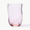 Handgemaakte waterglazen Squeeze in organische vorm, 6 stuks