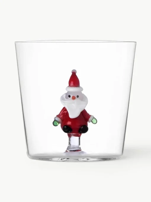 Handgemaakte waterglazen Christmas Tales, 2 stuks