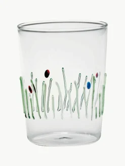 Handgemaakte waterglazen Quattro, set van 4
