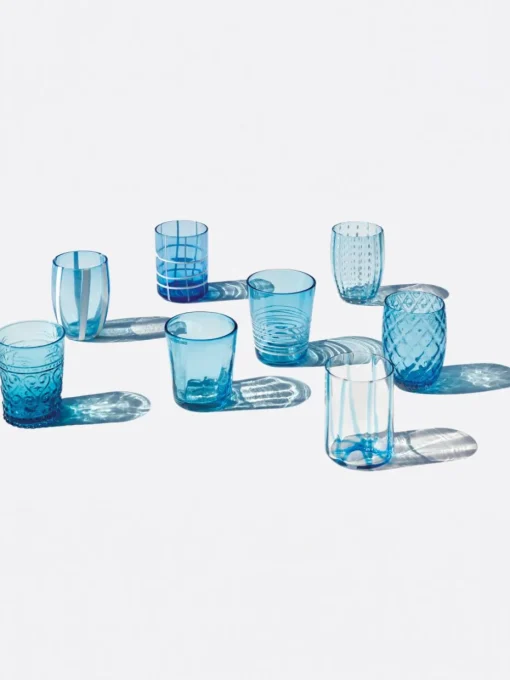 Handgemaakte waterglazen Melting, set van 6