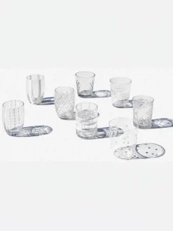 Handgemaakte waterglazen Melting, 6-delig