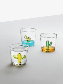 Handgemaakte waterglazen Desert Plants, 6-delig