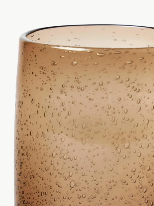 Handgemaakte waterglazen Bari met luchtbellen, 6 stuks