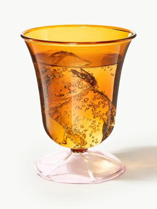 Handgemaakte waterglazen Eve van borosilicaatglas, 2 stuks