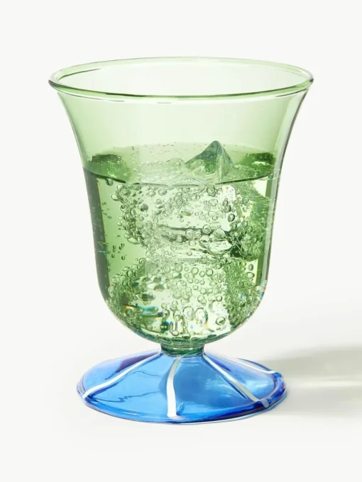 Handgemaakte waterglazen Eve van borosilicaatglas, 2 stuks