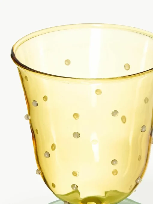Handgemaakte waterglazen Dot van borosilicaatglas, 2 stuks
