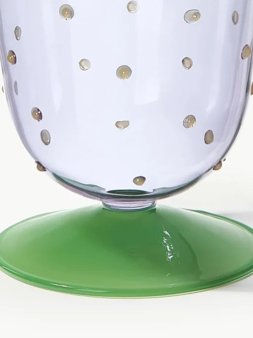 Handgemaakte waterglazen Dot van borosilicaatglas, 2 stuks